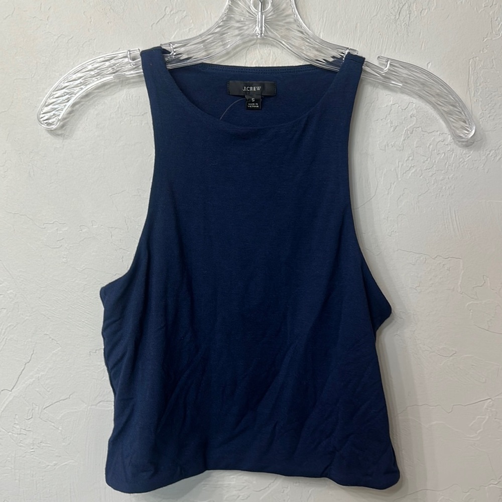 J.Crew Navy high neck crop top size small. NWT.